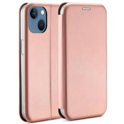 Etui Beline Book Magnetic Do iPhone 14 Plus / 15 Plus Różowozłoty