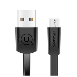 Kabel Płaski Usams Micro USB 1,2M Czarny